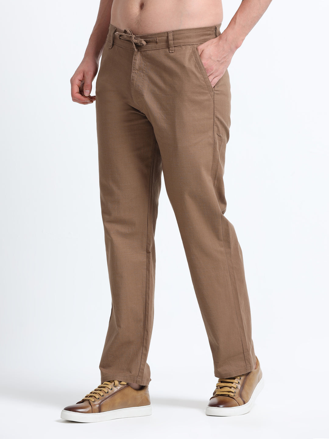 Montreux Linen Ease Pants – Mocha Brown