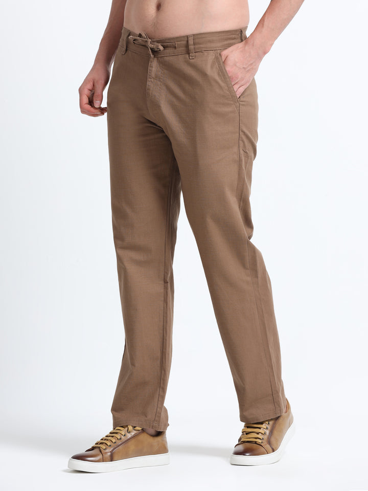 Montreux Linen Ease Pants – Mocha Brown