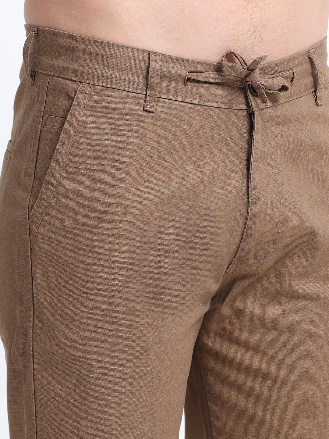 Montreux Linen Ease Pants – Mocha Brown