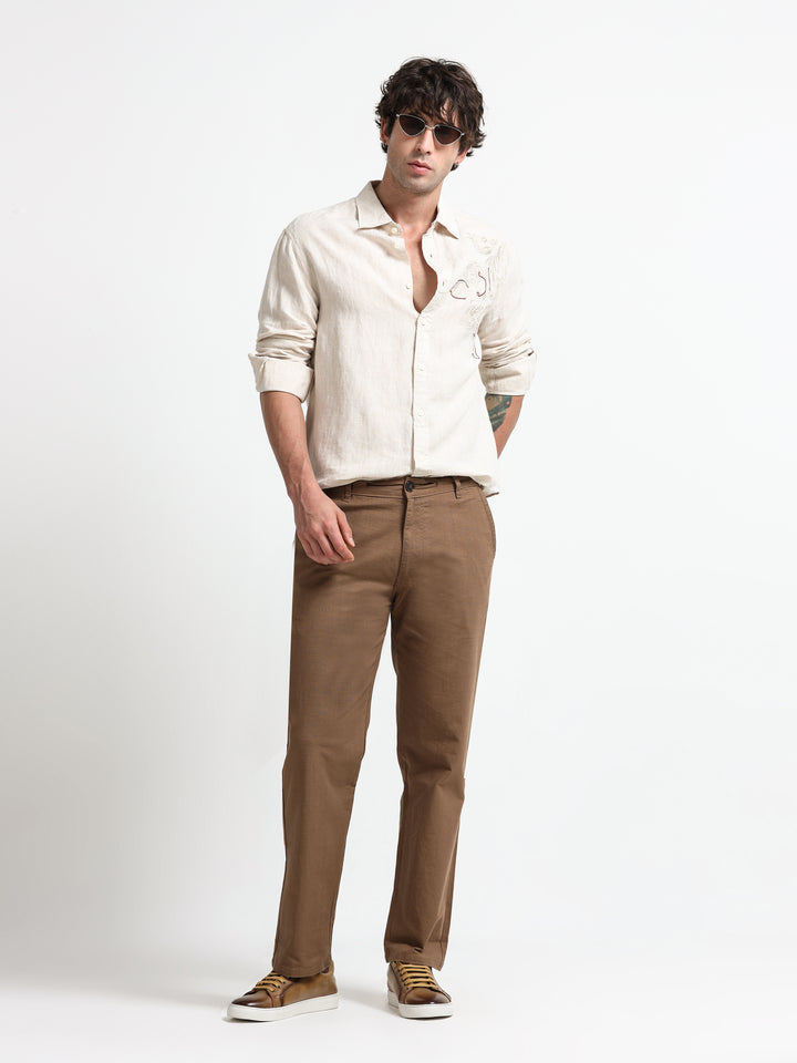 Montreux Linen Ease Pants – Mocha Brown