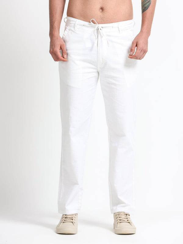 Montreux Linen Ease Pants – Alpine White