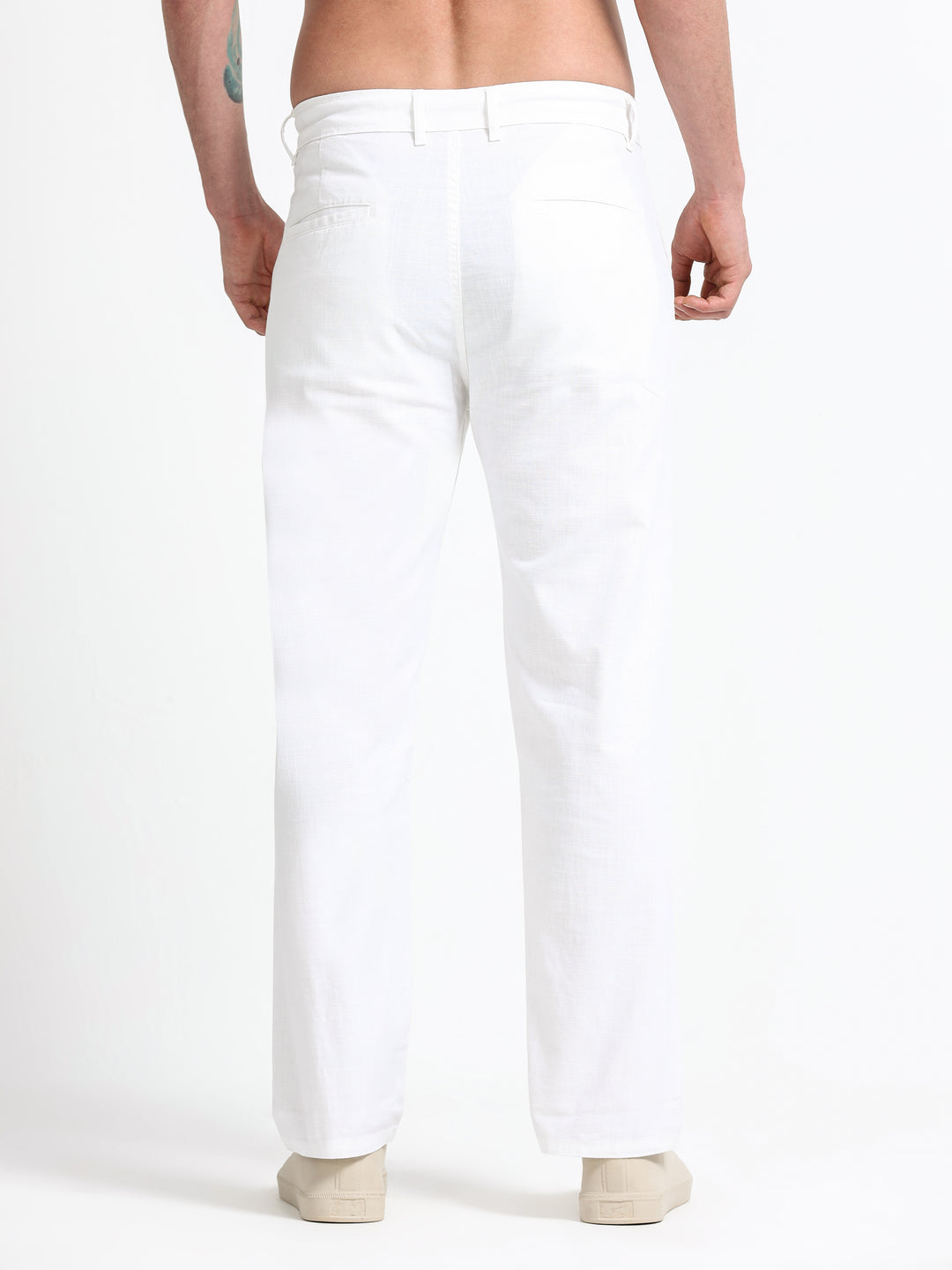 Montreux Linen Ease Pants – Alpine White