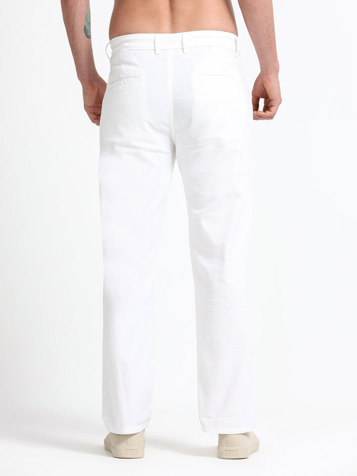 Montreux Linen Ease Pants – Alpine White