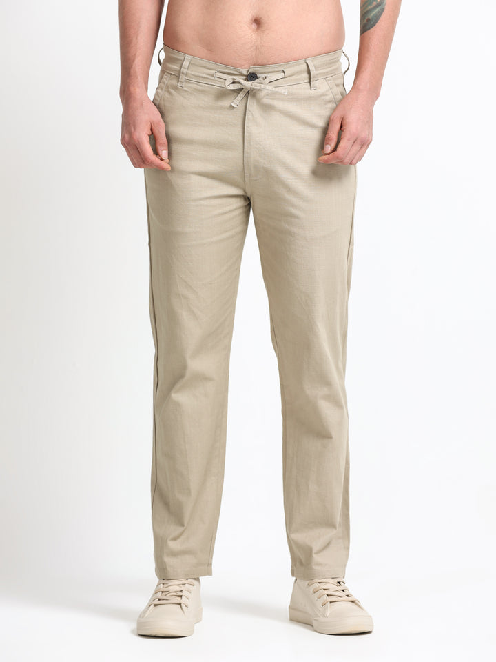 Montreux Linen Ease Pants – Sandstone Beige