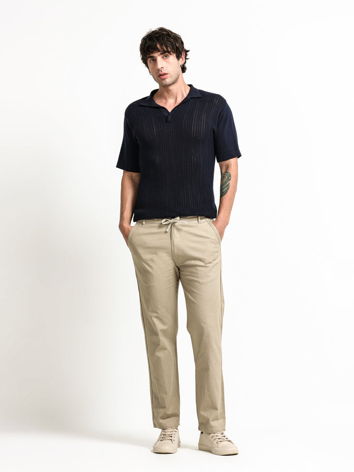 Montreux Linen Ease Pants – Sandstone Beige