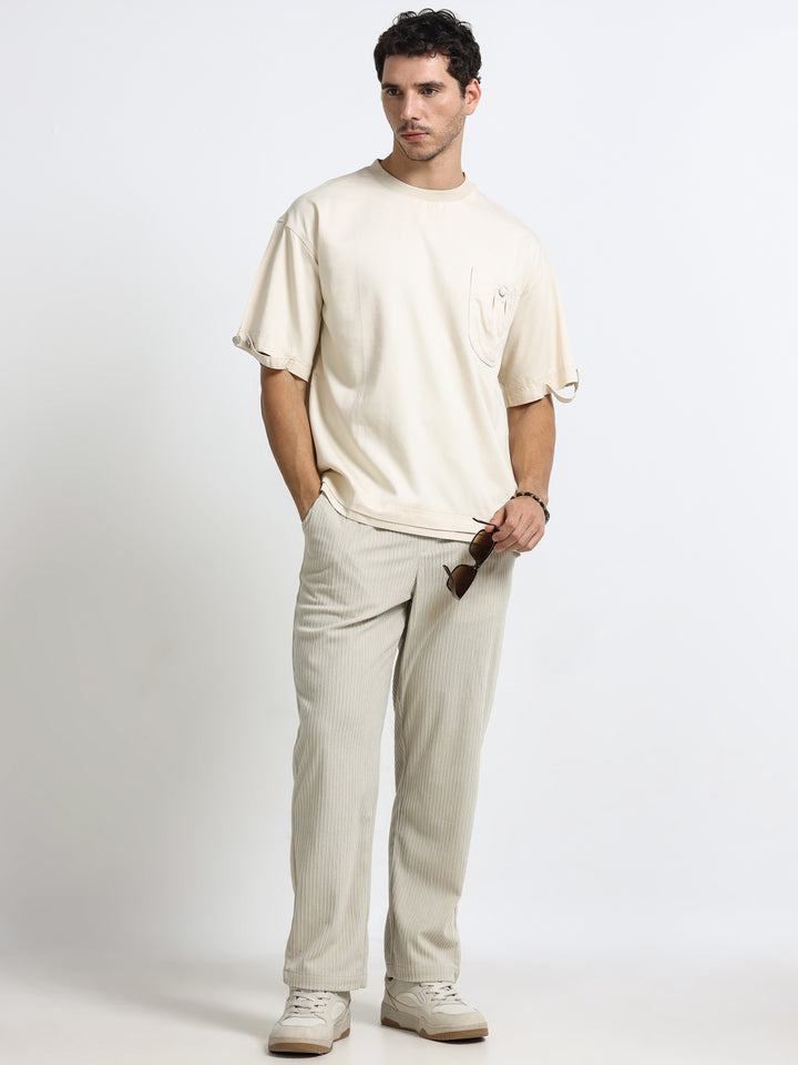 Utility Pocket Sand Beige T-Shirt