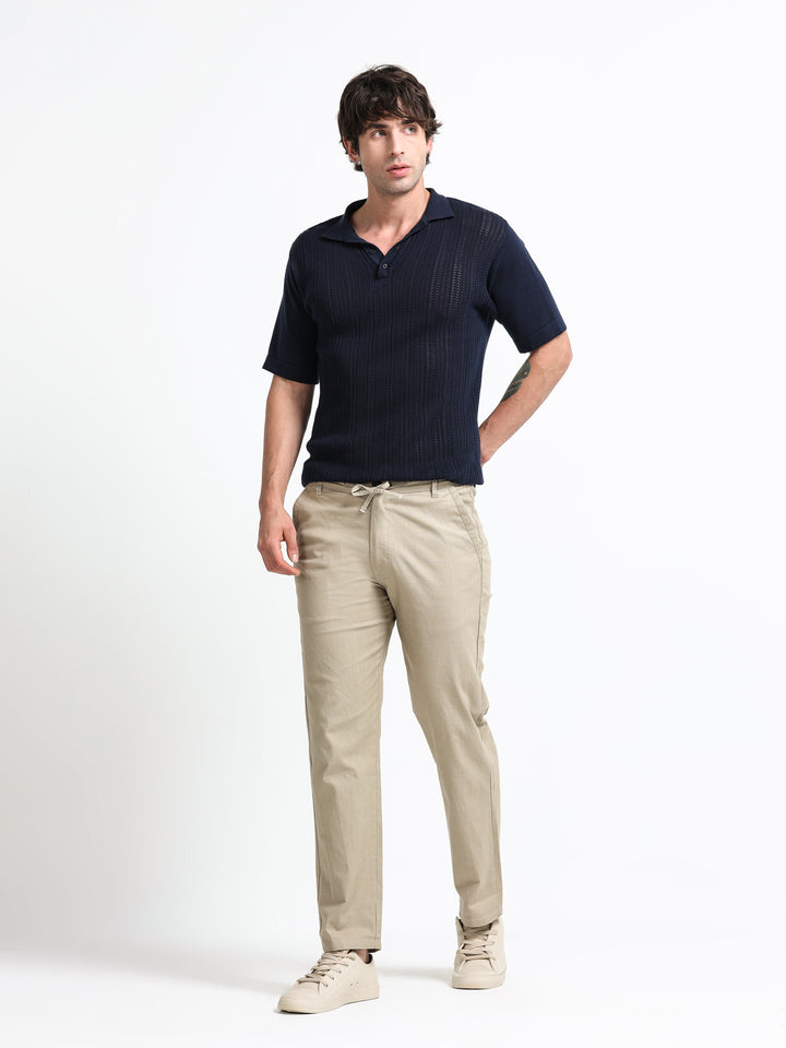 Montreux Linen Ease Pants – Sandstone Beige