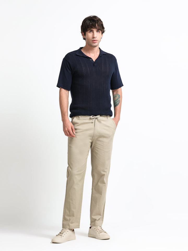 Montreux Linen Ease Pants – Sandstone Beige