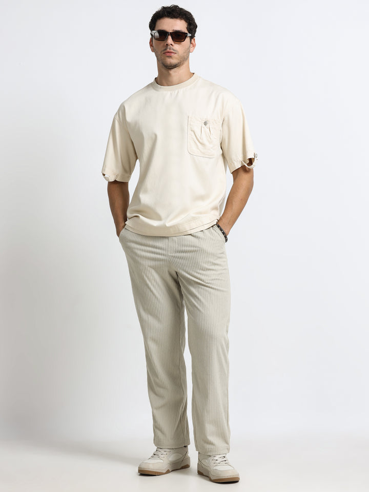 Utility Pocket Sand Beige T-Shirt