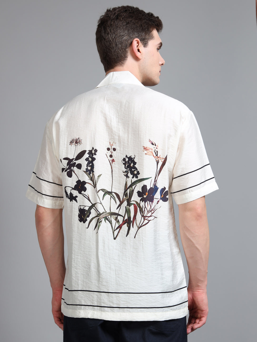 Ivory Floral Resort Shirt