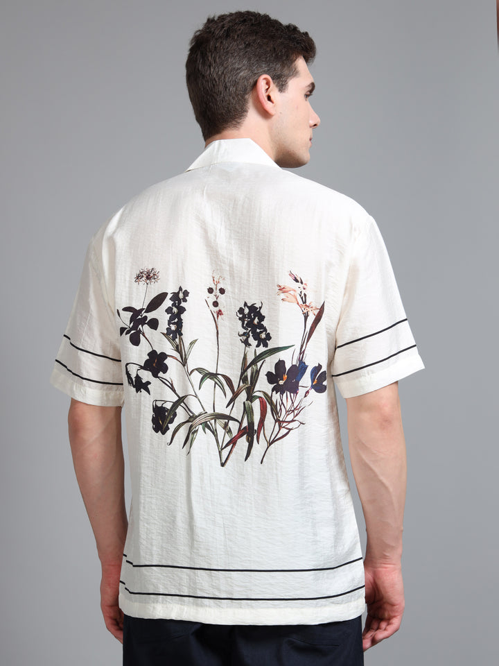 Ivory Floral Resort Shirt