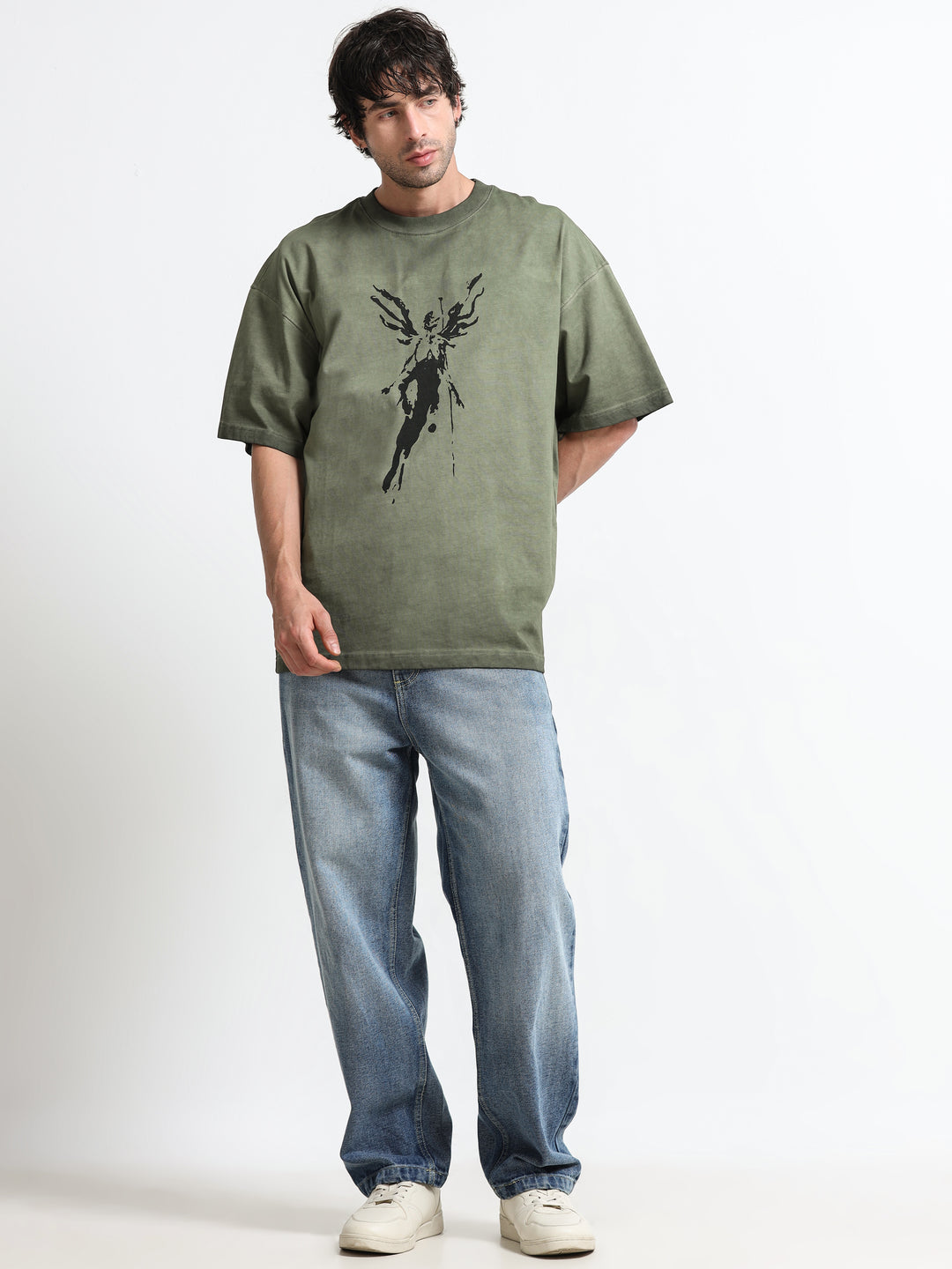 Abstract Ascension Olive Green T-Shirt