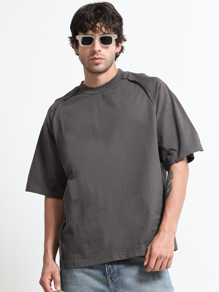 Classic Raglan Charcoal Grey T-Shirt