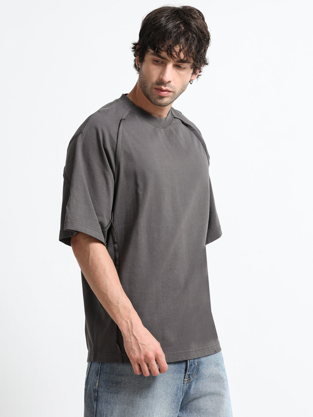 Classic Raglan Charcoal Grey T-Shirt
