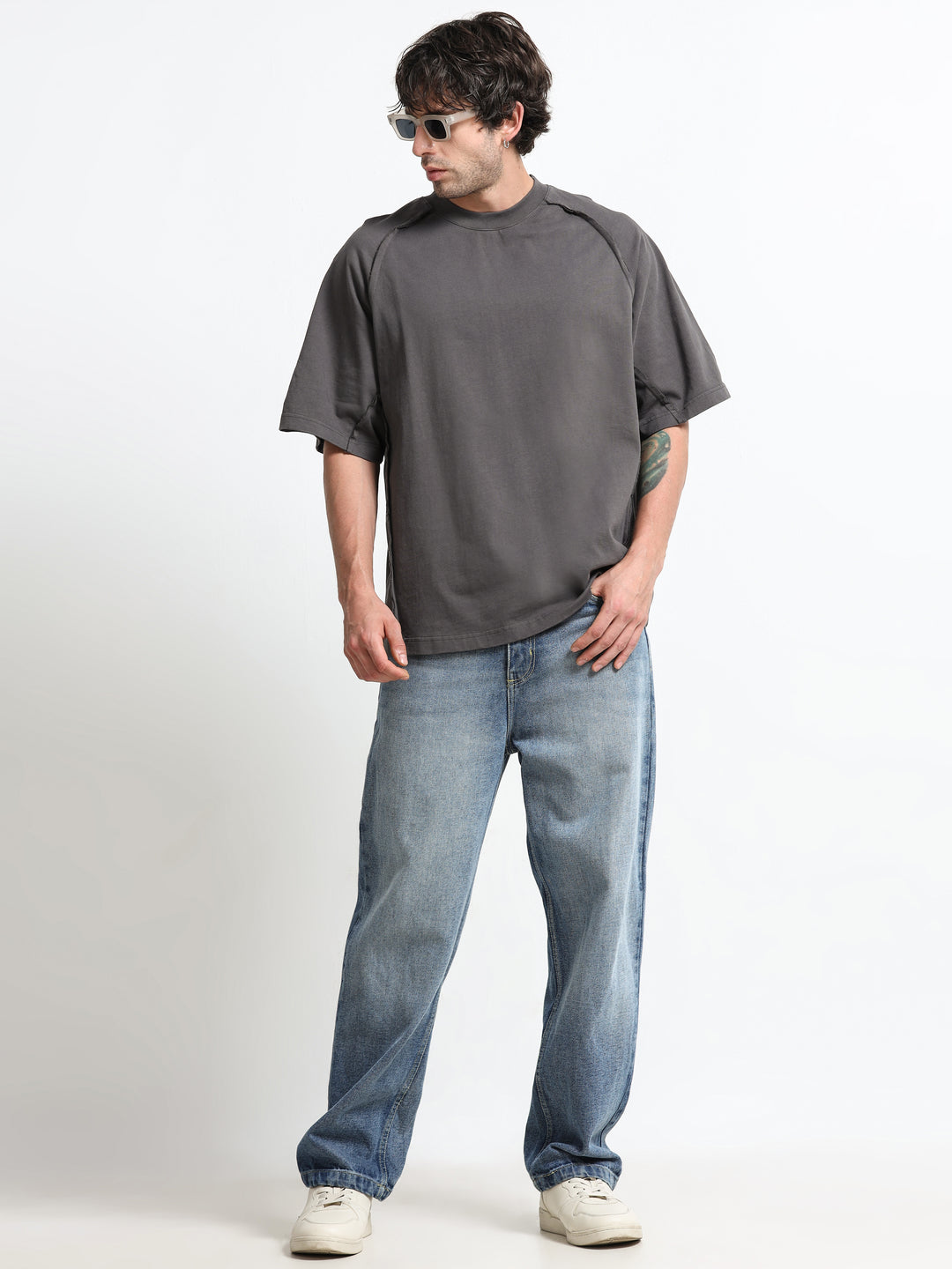 Classic Raglan Charcoal Grey T-Shirt