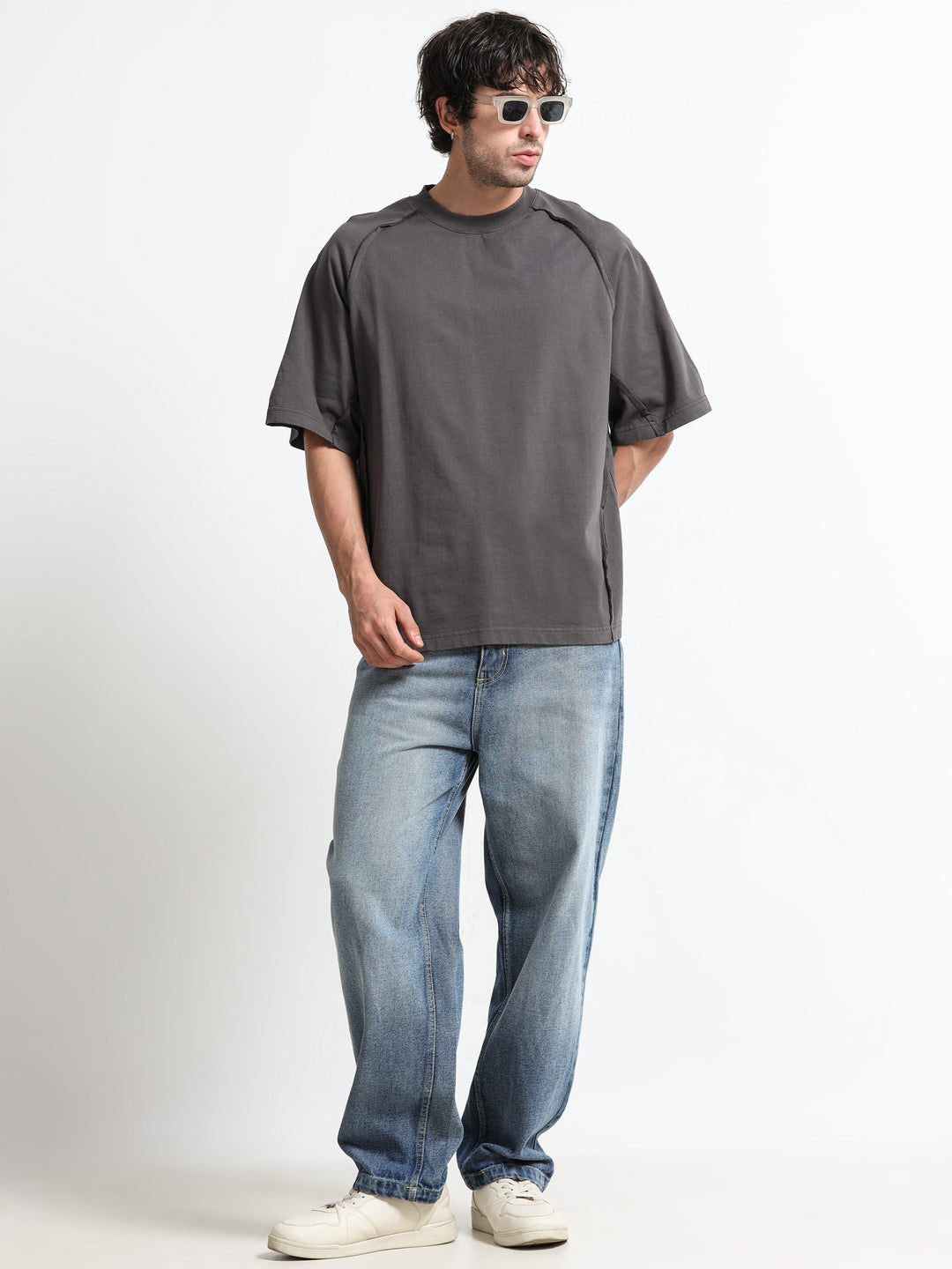 Classic Raglan Charcoal Grey T-Shirt