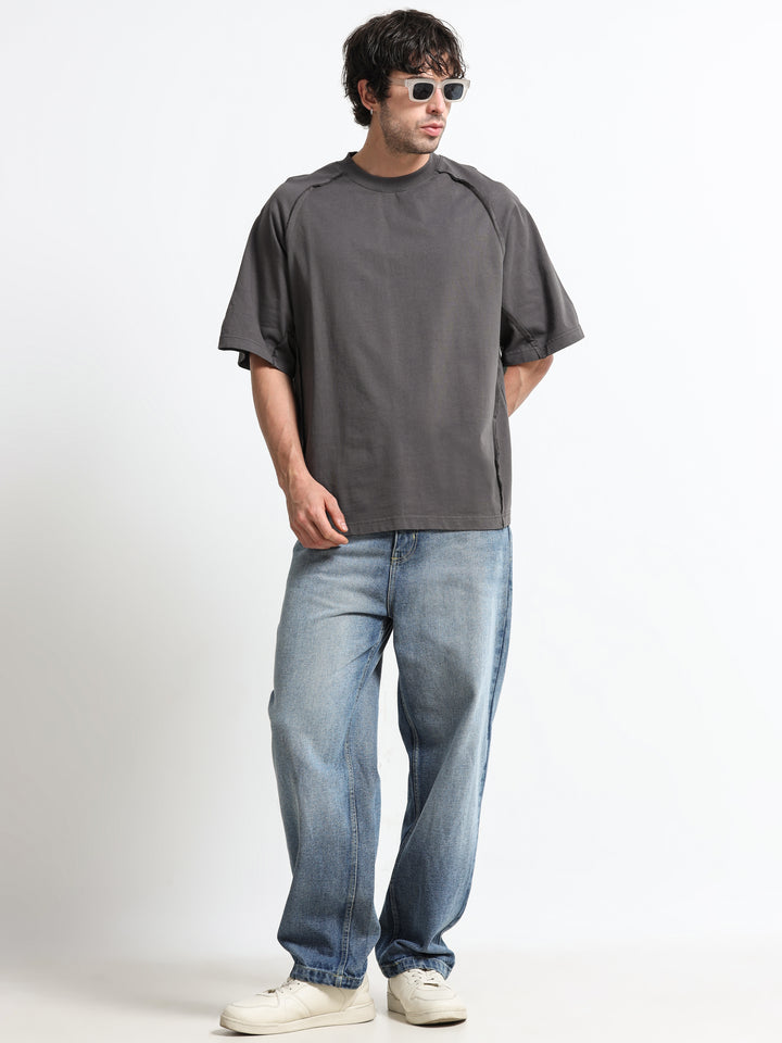 Classic Raglan Charcoal Grey T-Shirt