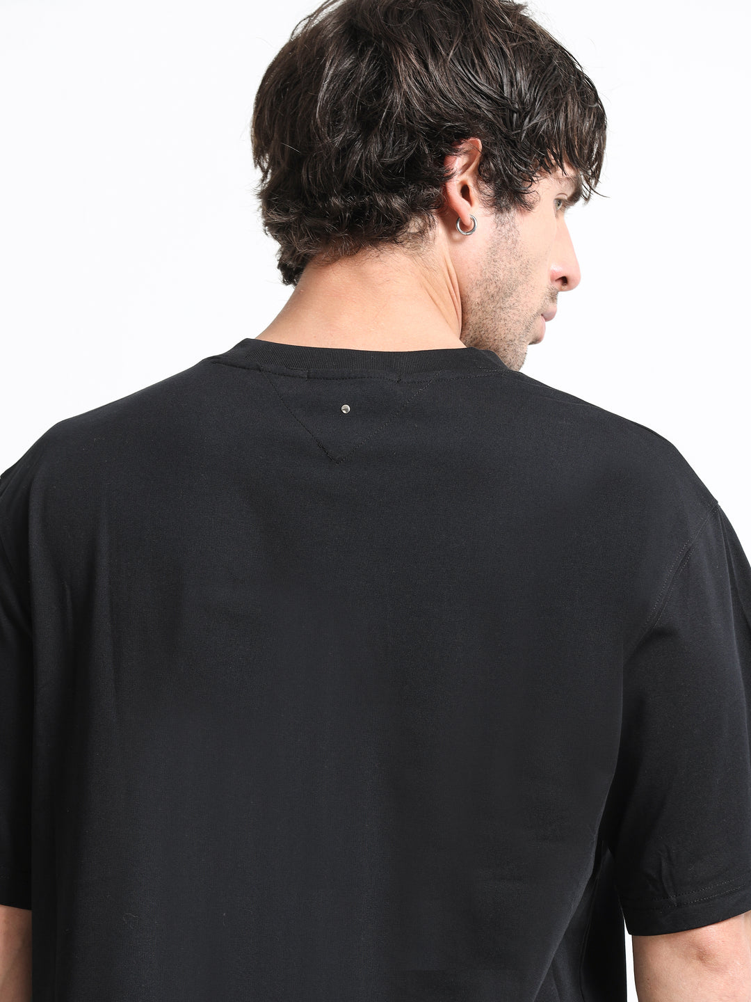 Core Stud Detail Jet Black T-Shirt