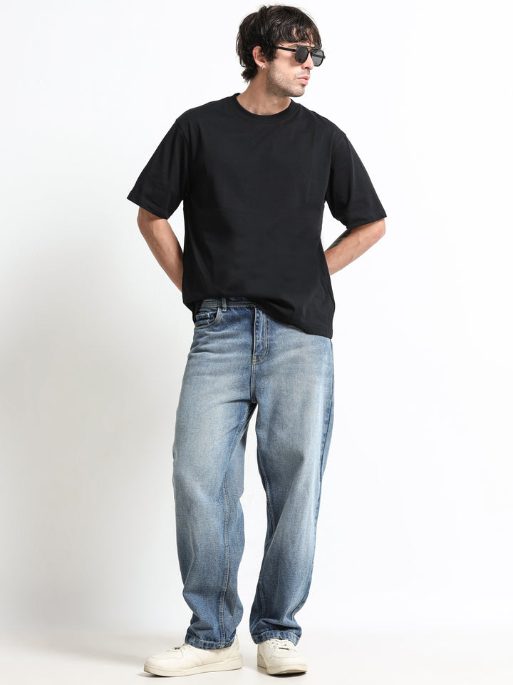 Core Stud Detail Jet Black T-Shirt