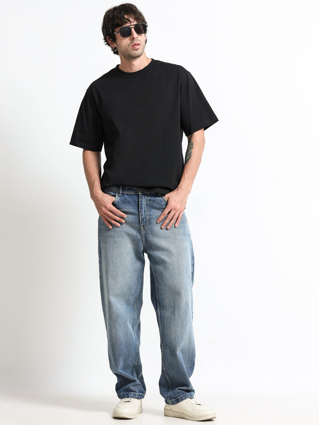 Core Stud Detail Jet Black T-Shirt