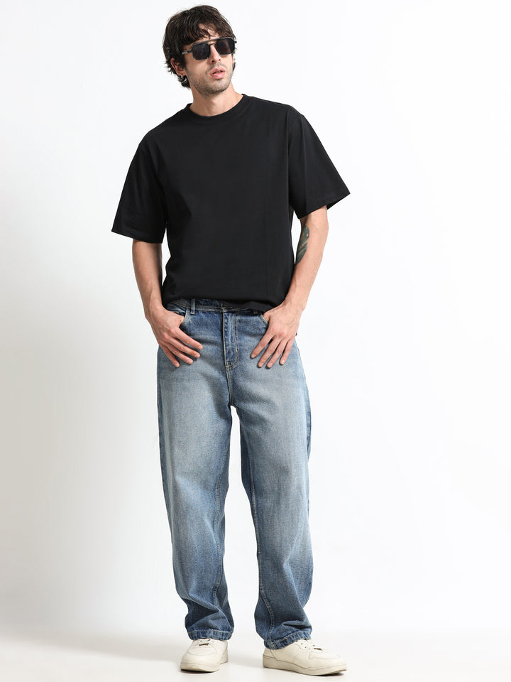 Core Stud Detail Jet Black T-Shirt