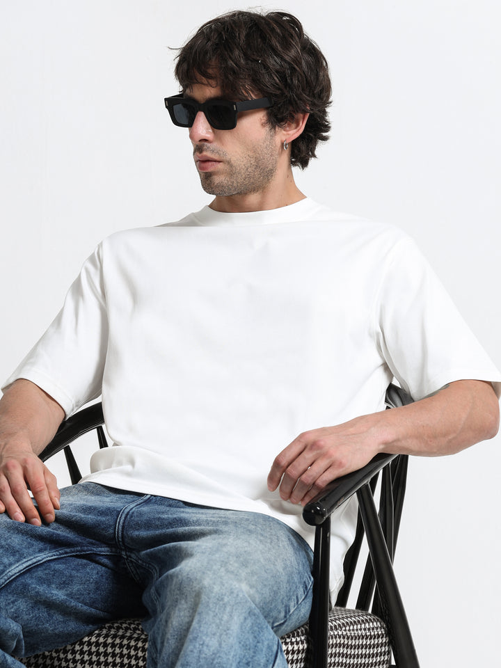 Core Stud Detail White T-Shirt