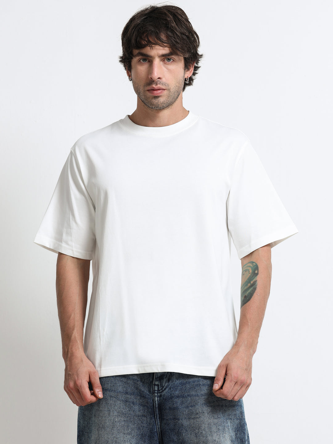 Core Stud Detail White T-Shirt