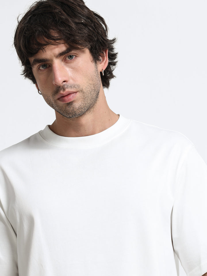 Core Stud Detail White T-Shirt