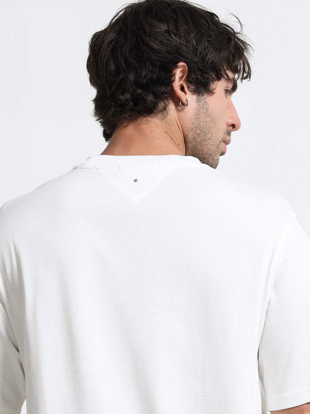 Core Stud Detail White T-Shirt