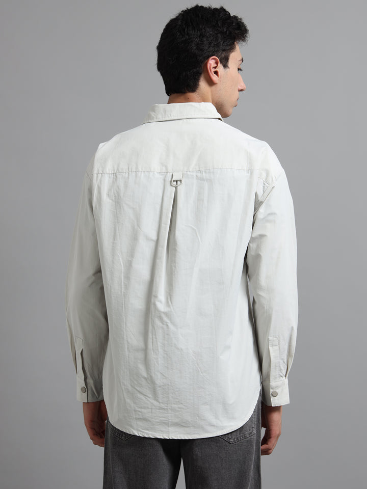 Heavyweight Utility Shirt with Cargo Pockets - Gray