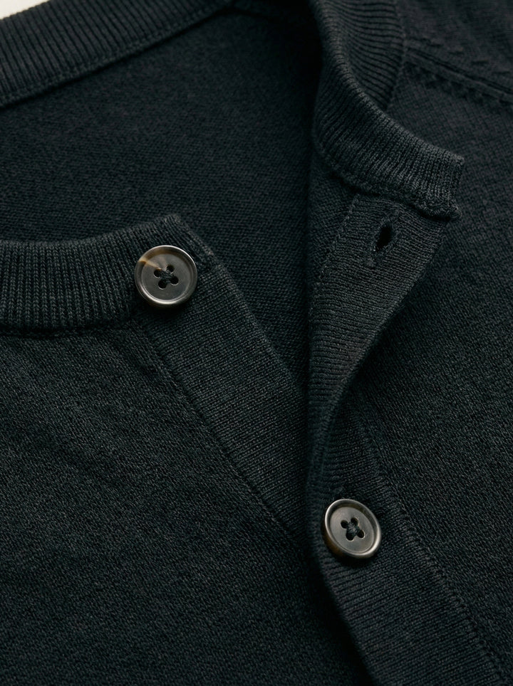 Valmere Knit Button Polo – Navy