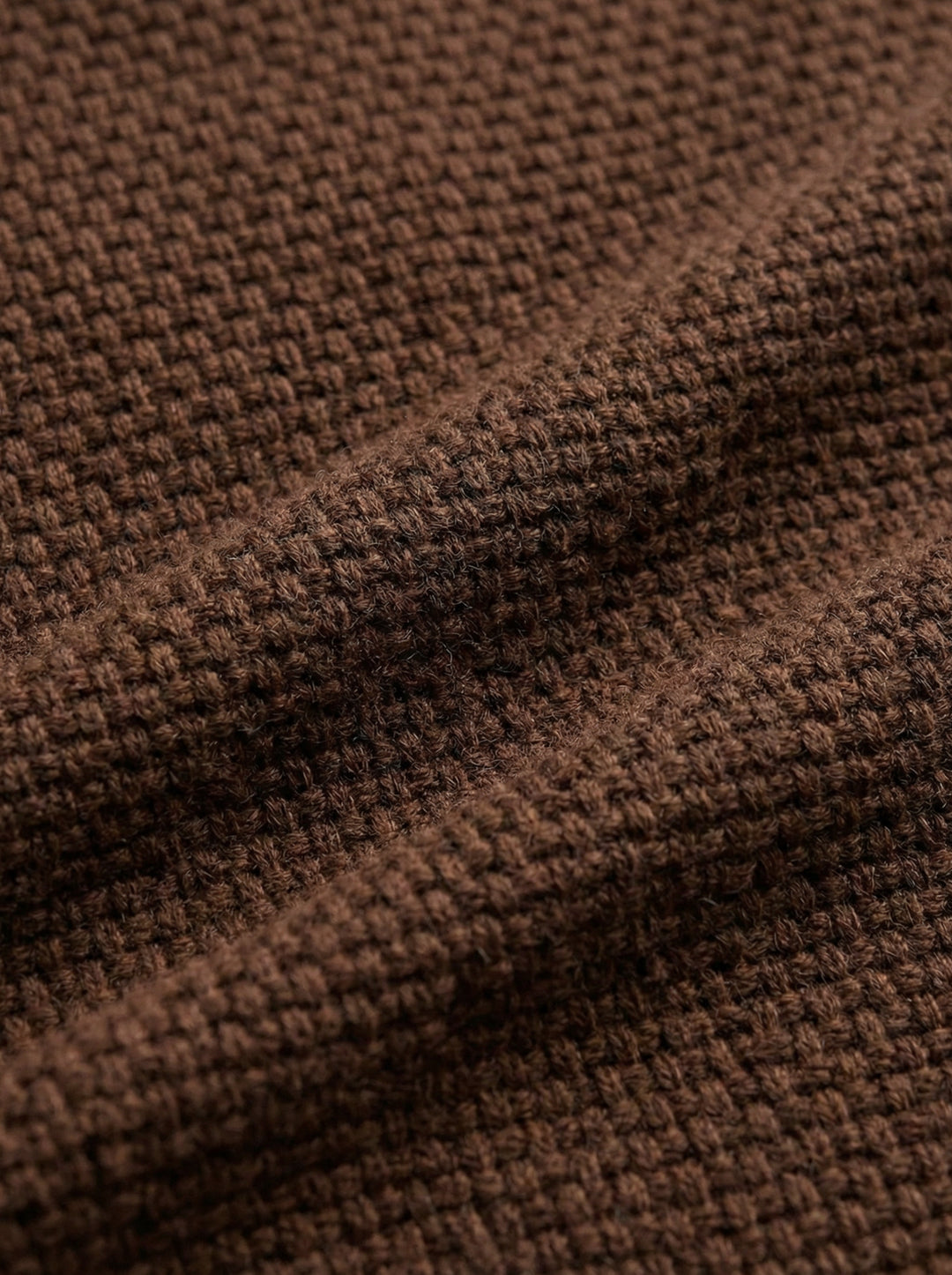 Serano Textured Knit Polo – Cocoa