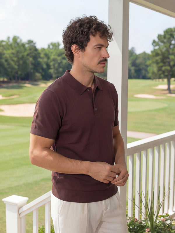 Cocoa Prestige Knit Polo