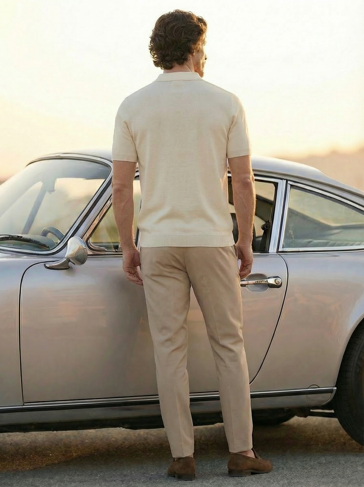 Orlento Knit Polo – Tuscan Ember