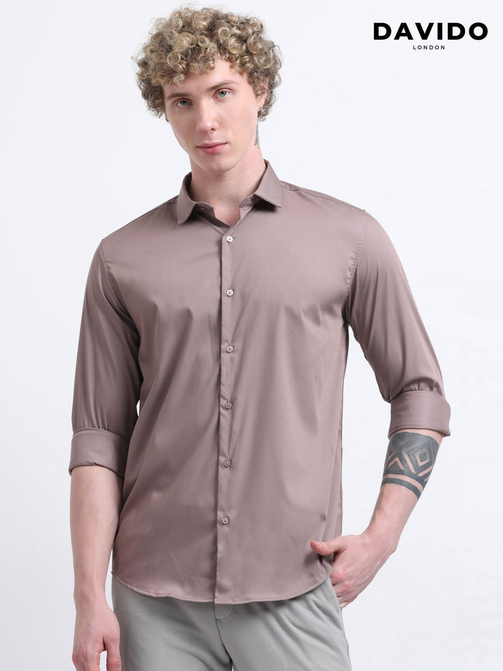 The Laurent Shirt – Taupe