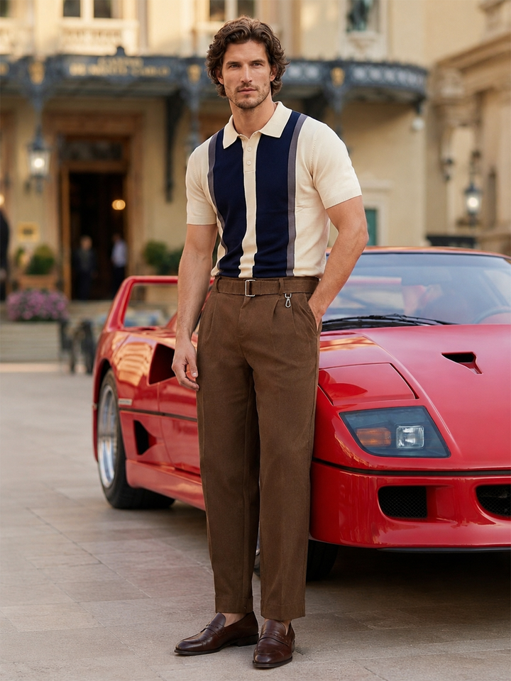 Altavio Utility Tailored Trouser – Espresso Brown