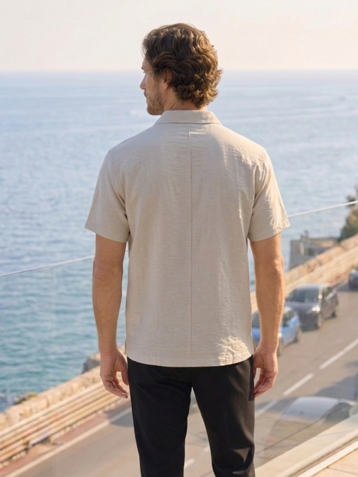 Velmori Zip Polo – Sand Dune