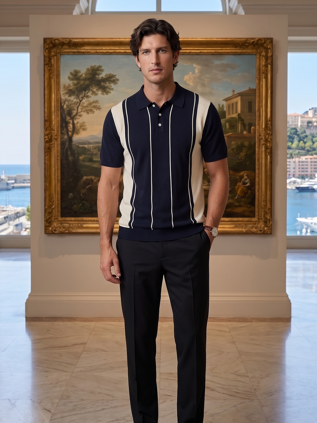 Navarro Knit Polo – Royal Harbor