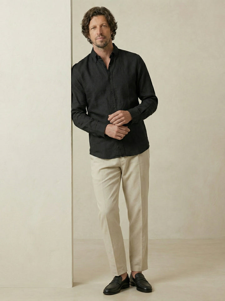 Sorello Linen Shirt – Classic Black