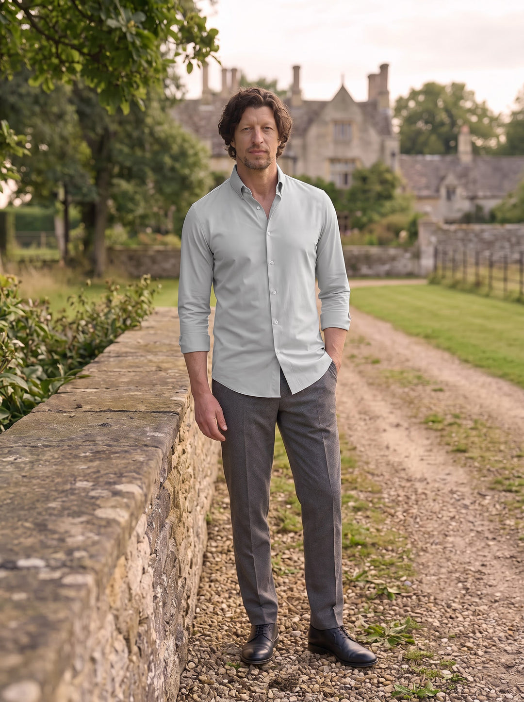 Averon Premium Shirt – Pearl Grey