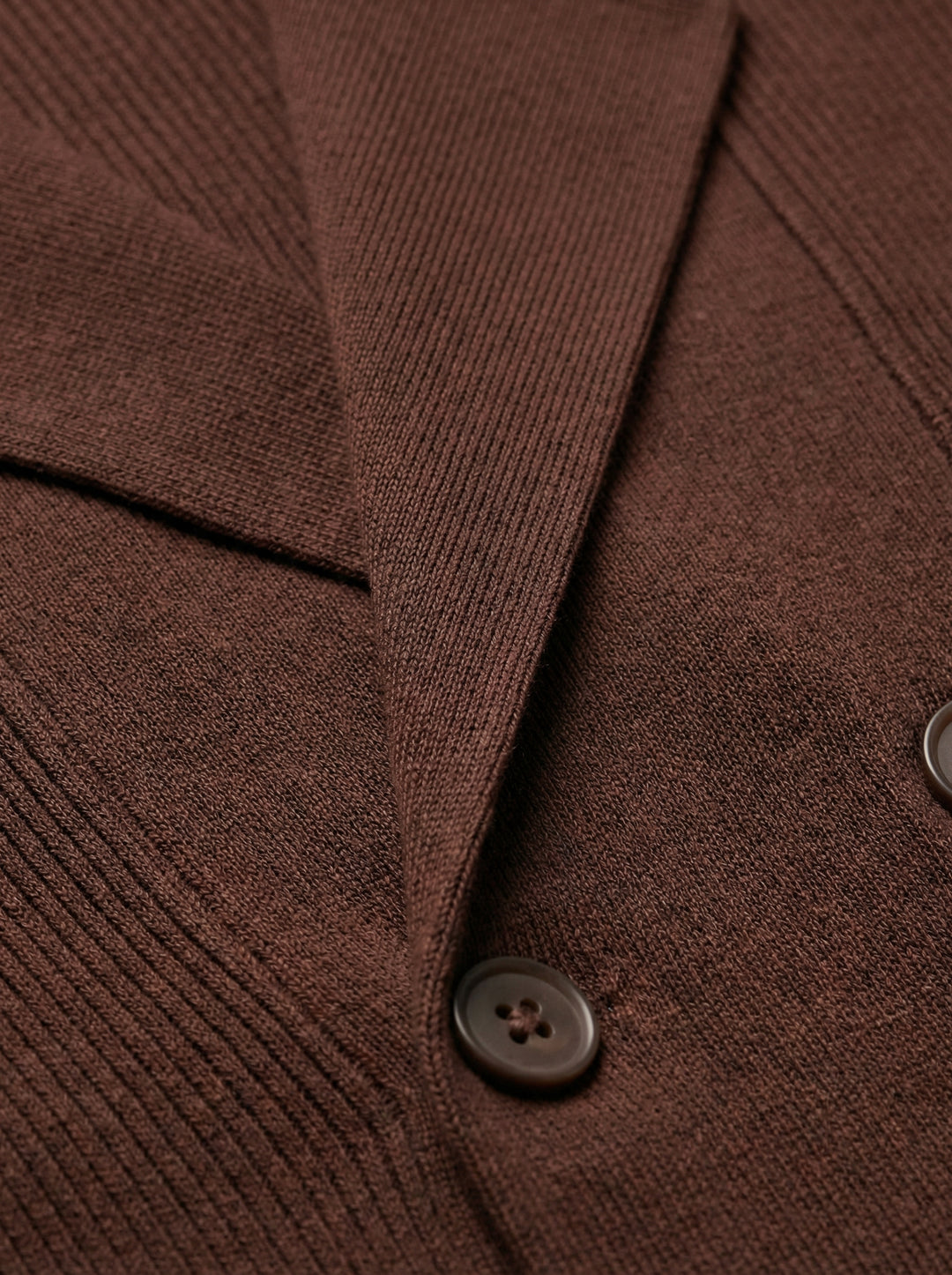 Cavern Double-Breasted Knit Shirt – Brown