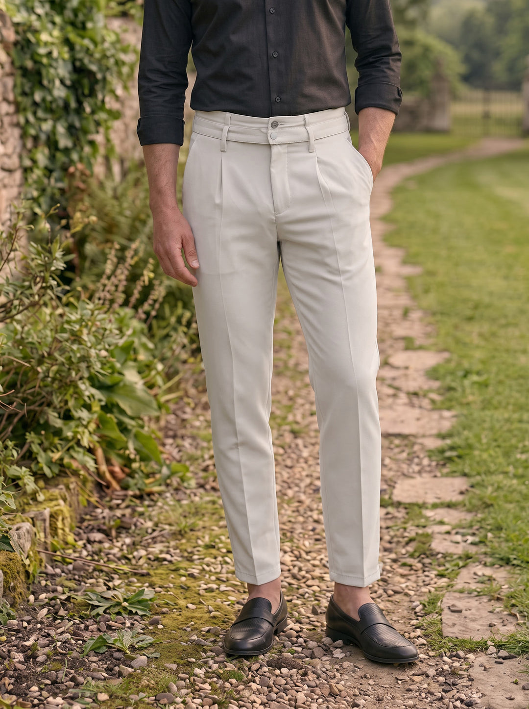 The Arden Premium Tailored Trouser – Ivory