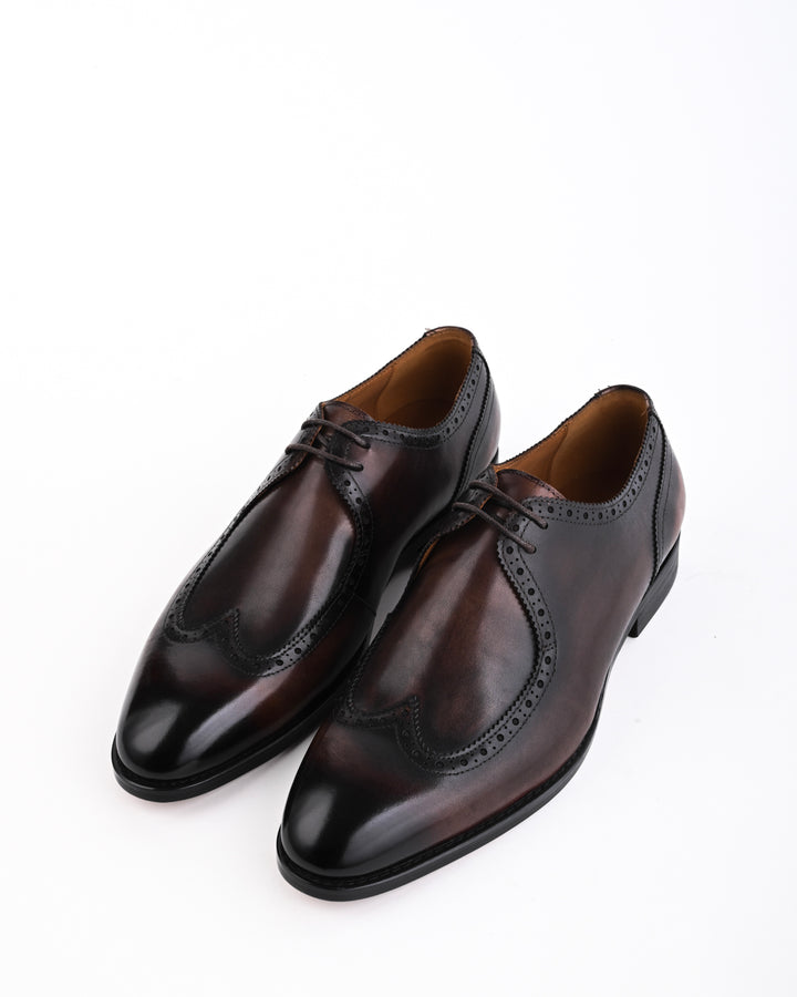Cordwain Firenze Wingtip Derbies – Midnight Bordeaux