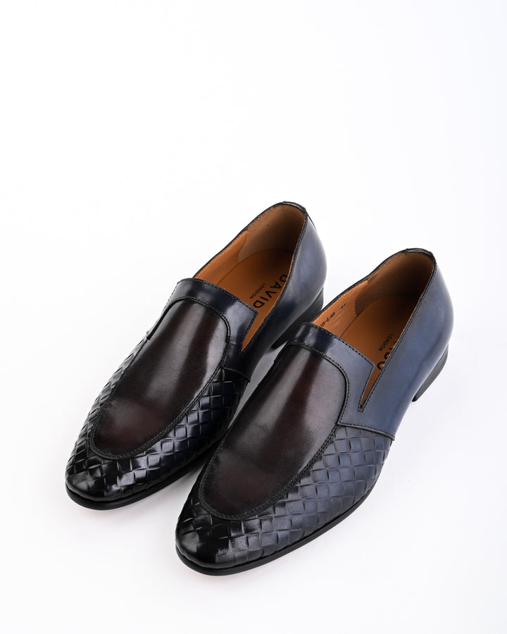 Cordwain Varese Woven Loafers – Obsidian Chestnut