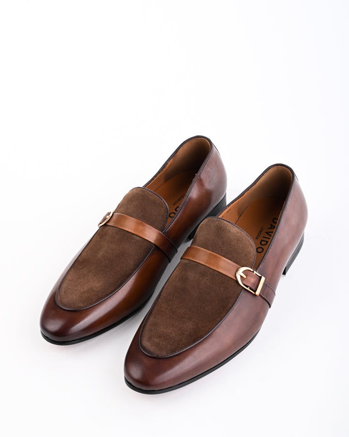 Cordwain Montevero Suede Loafers – Walnut Reserve