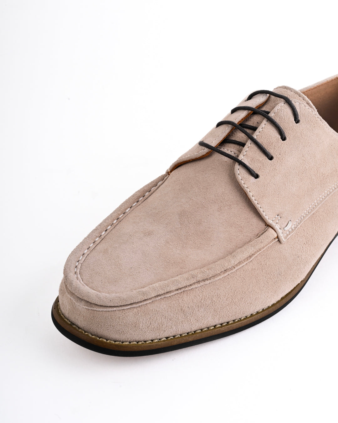 Cordwain Siena Suede Derbies – Ivory Sand