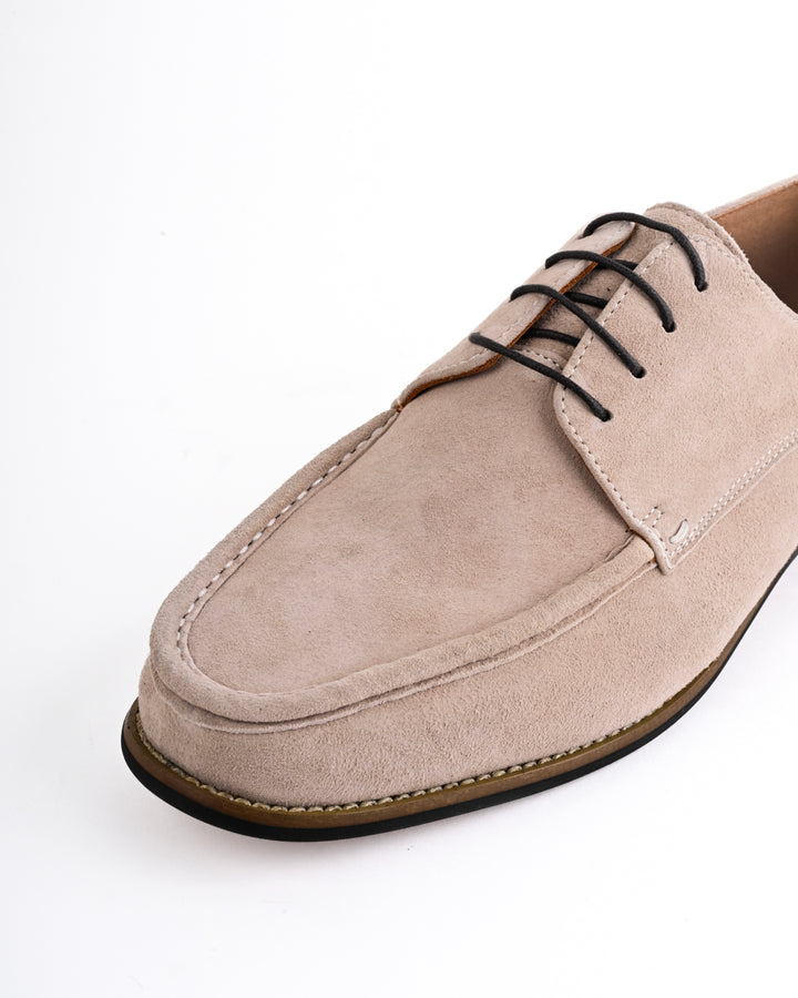 Cordwain Siena Suede Derbies – Ivory Sand
