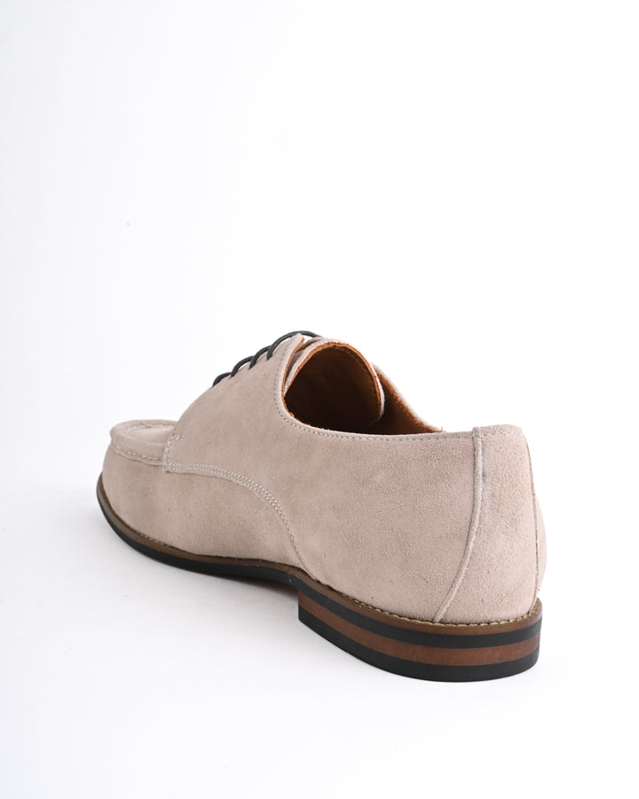 Cordwain Siena Suede Derbies – Ivory Sand
