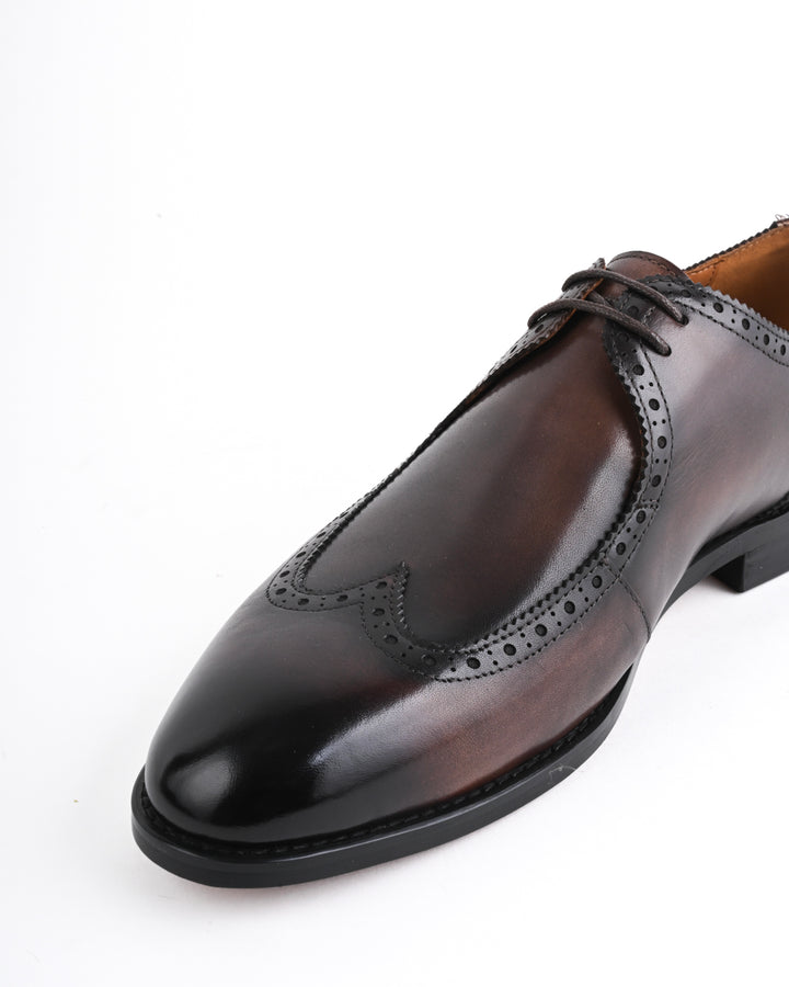 Cordwain Firenze Wingtip Derbies – Midnight Bordeaux