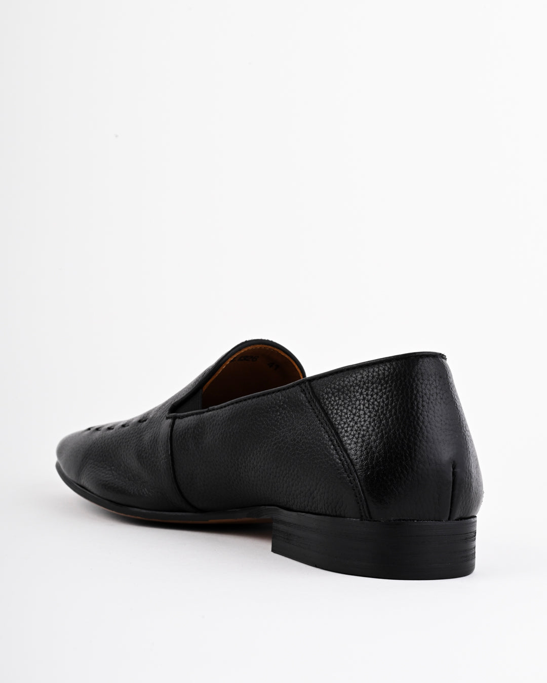 Cordwain Valceno Leather Loafers – Onyx Grain